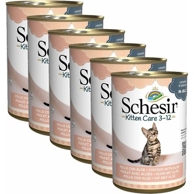 Schesir kitten kura s aloe vera v želé 6 x 140 g