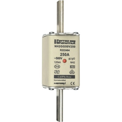 MERSEN NH2GG50V250 Pojistka: tavná; 250A; 500VAC; 250VDC; gG; keramická,průmyslová
