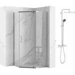 Grohe Комплект душ кабина Rea Axin хром 90x90 и душ колона Grohe Vitalio Start хром (5902557367092+26696000)