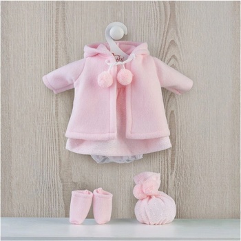 Asi Дрехи за кукла Коке 36 см - розово палтенце и шапка за кукла (3401620)