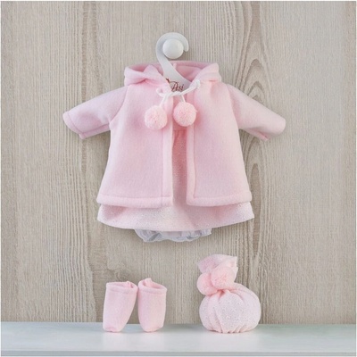 Asi Дрехи за кукла Коке 36 см - розово палтенце и шапка за кукла (3401620)