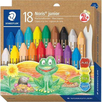 Staedtler Noris Junior pastelky hrubé šesťhranné 18 rôznych farieb