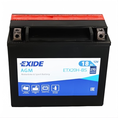Exide AGM 18Ah 270A left+ YTX20H-BS