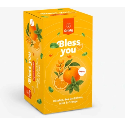 GRIZLY Bless you! BIO ovocný čaj 20 ks