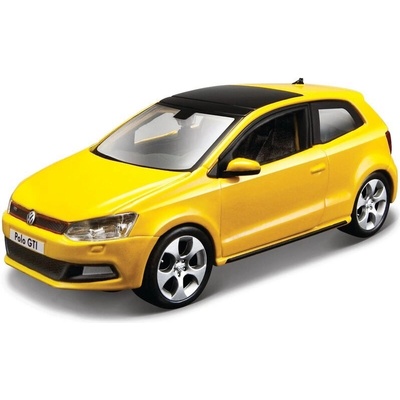 BBURAGO Kovový model auta VW Polo GTI žluté 1:32