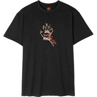 Santa Cruz triko Burnt Bone Hand t-shirt Black