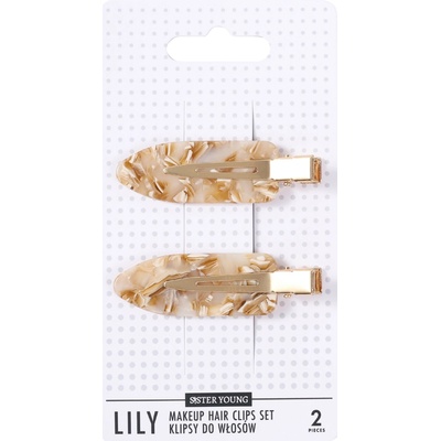 Sister Young LILY CLIPS SET - MILK/APRICOT