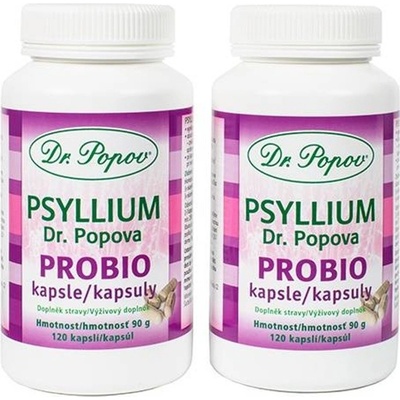 Dr.Popov Psyllium Probio 2 x 120 kapsúl