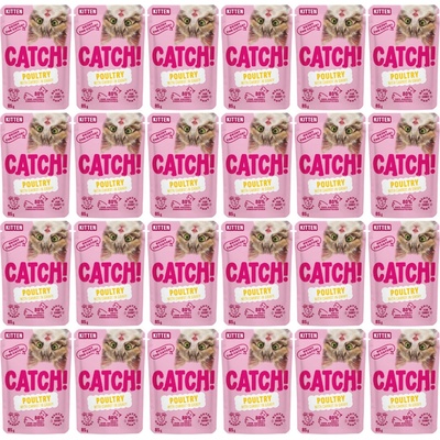 CATCH Junior Drůbež s mrkví v omáčce mokré krmivo pro koťata 24 x 85 g