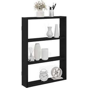 vidaXL vidaXLS Стенен рафт черен 43x9x60 cm Инженерна дървесина (860050)