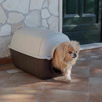 Ferplast - Kenny Mini - Пластмасова къща за кучета с вентилационна система, 40 / 66 / 40 см