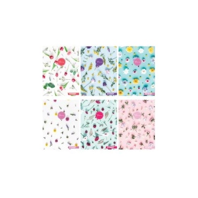 STREET Тетрадка с телчета Flowers А4 54л малки квадратчета
