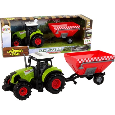 LEAN TOYS Traktor s prívesom na obilie