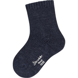 Sterntaler Детски мериносови чорапи Sterntaler Kids' Socks Wool, Handmade Look Sports socks - Blau Melange - размер 18 (EU) (207-1253-0111)