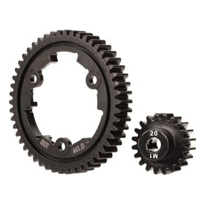 Traxxas čelné ozubené koleso 50T 1.0M široké pastorok 20T na hriadeľ 5 mm