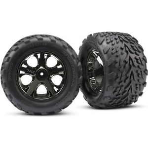 Traxxas колело 2.8", All-Star черно хромиран диск, 19mm, гума Talon (чифт)