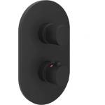 RAVAK Chrome II - Термостатичен смесител за вграждане, за 3 уреда, черен X070469 (X070469)