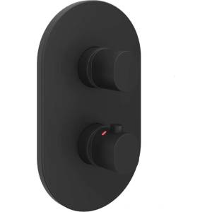 RAVAK Chrome II - Термостатичен смесител за вграждане, за 3 уреда, черен X070469 (X070469)