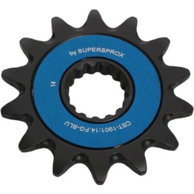 SUPERSPROX CST-1901:14.FG-BLU PŘEDNÍ ŘETĚZOVÉ KOLEČKO 1248 14 SAMOČISTÍCÍ KTM SX/SXF/EXC/EXCF '91-, HUSQVARNA CR/WR/TE/TC '14-. GASGAS '21– S KROUŽKY, BARVA MODRÁ (JTF1901.14)
