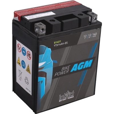 Мото акумулатор intAct Bike-Power AGM YTX14AH-BS 12Ah L+ (81401)