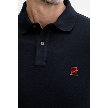 Tommy Hilfiger Памучна тениска с яка Tommy Hilfiger в тъмносиньо с апликация MW0MW33167 (MW0MW33167)