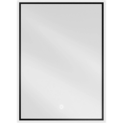 Mexen Erma осветено огледало за баня 50 x 70 см, LED 6000K, противымъгла, черна (9814-050-070-611-70)