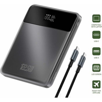 4smarts Power Bank Enterprise Slim 20000mAh 122.5W - външна батерия с 2xUSB-A и 2xUSB-C изходи и технология за бързо зареждане (сив)