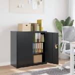 vidaXL Шкаф за папки антрацит 90x40x90 см стомана (339731)