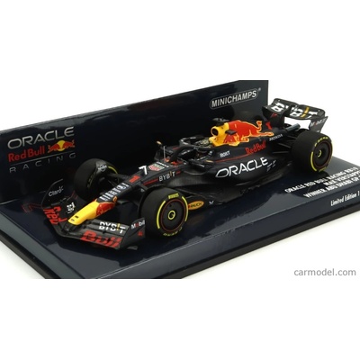 Minichamps Red bull F1 Rb19 Team Oracle Red Bull Racing N 1 World Champion Winner Abu Dhabi Gp 2023 Max Verstappen Matt modrá 1:43