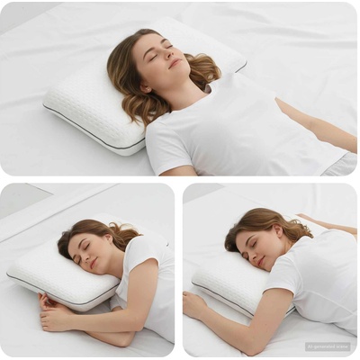 vidaXL Възглавница за спане Едноцветен Бяло 30 x 50 x 9 см Гелова пяна (42020240)