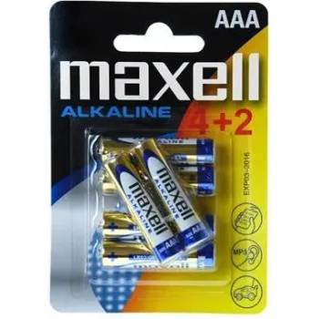 Maxell Алкална батерия MAXELL LR03 AAA 1, 5V /4+2 бр. в опаковка (ML-BA-LR03-4plus2)