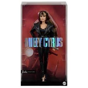Barbie Signature Doll Poseable Miley Cyrus Collectible Figure in Faux Leather Outfit with Hood and High Heels, JJY06
