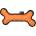 Mountain Paws Rubber Bone Dog Toy Цвят: оранжев