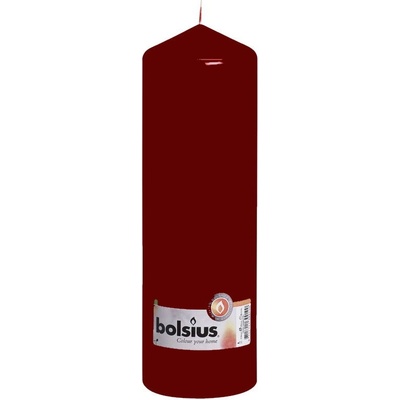 Bolsius sloupová 80x250 bordó