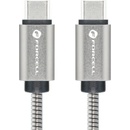 Forcell C237 USB-C na USB-C QC4.0 3A/20V PD60W, 1m, stříbrný