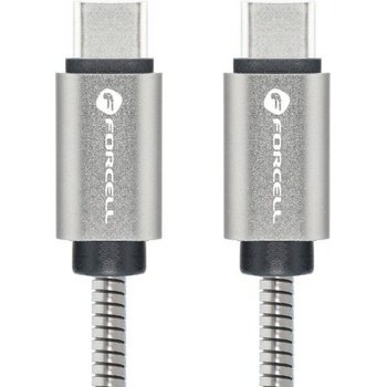 Forcell C237 USB-C na USB-C QC4.0 3A/20V PD60W, 1m, stříbrný