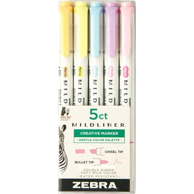 Zebra 78705 Mildliner Highlighter 5 pastelových barev – Zboží Dáma