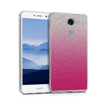 Image 1 of kwmobile Кейс с дизайн отблясъци за Huawei Y7 - розов