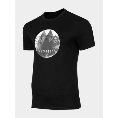 4F pánske tričko H4L22-TSM068 deep black