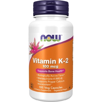NOW NOW Vitamin K-2 100mcg, 100 Veg Capsules