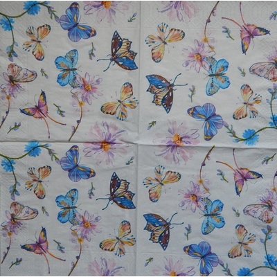Paper Designe obrúsky Motýlci a kvítky 33x33cm