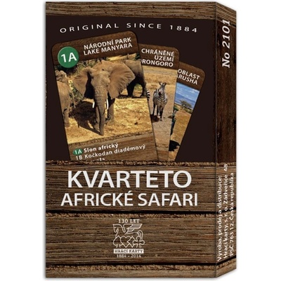 Hrací karty 1884 Kvarteto Afrika