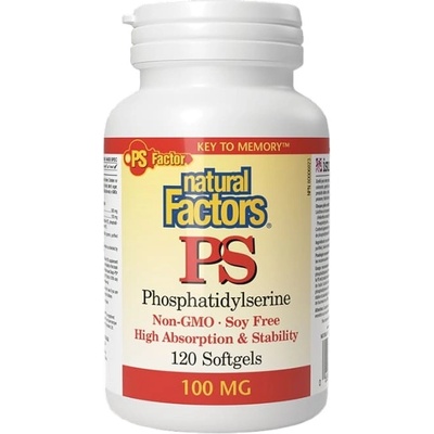 Natural Factors PS Phosphatidylserine, 100 mg, 120 капсули, Natural Factors