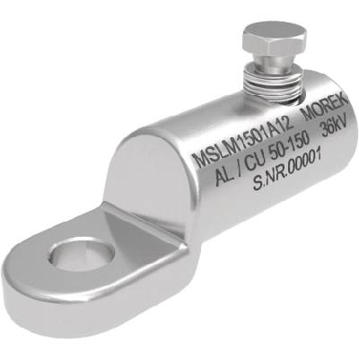 Кабелна обувка алуминиева покалаена Al/Cu 50-150mm2 36kV MSLM150 1x късащ се болт M12 - MSLM1501A12 (MSLM1501A12)