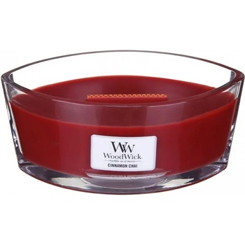 WoodWick Cinnamon Chai ароматна свещ с дървен фитил 453, 6 гр