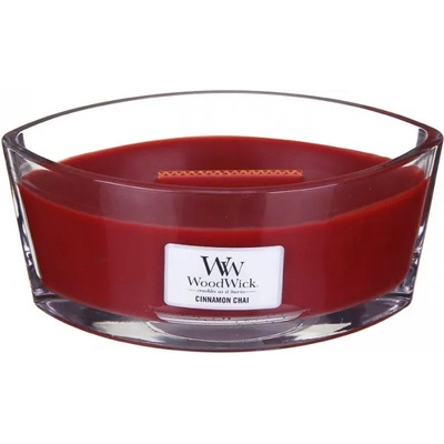 WoodWick Cinnamon Chai ароматна свещ с дървен фитил 453, 6 гр
