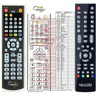 Diaľkový ovládač Mascom MC2350HDIR