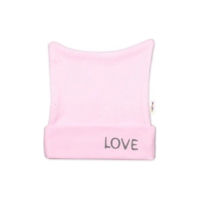 Baby Nellys čiapočka Love ružová