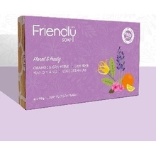 Friendly Soap přírodní mýdlo dárková sada mýdel Floral and Fruity 4x 95g