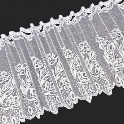 Vitrážová žakárová záclona 44468, výška 50,70 cm, metráž